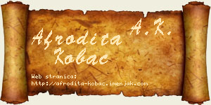 Afrodita Kobac vizit kartica
